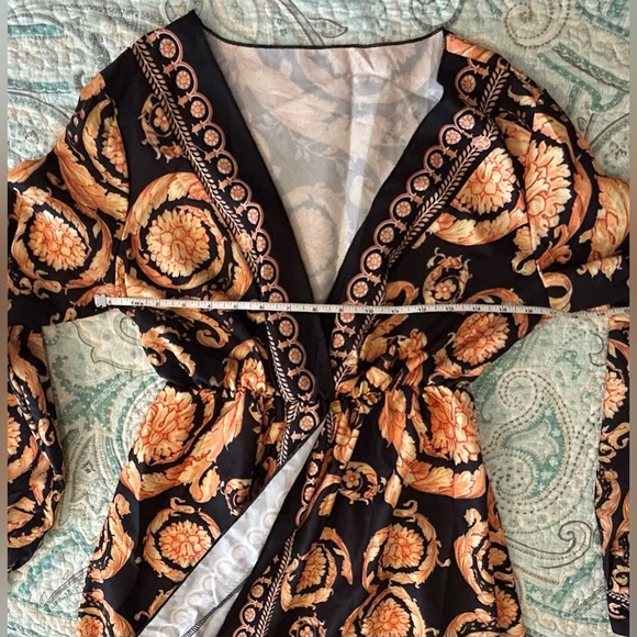 Black and Gold Polyester Women’s Maxi Dress Unbranded Approx Size Small - Picture 4 of 5